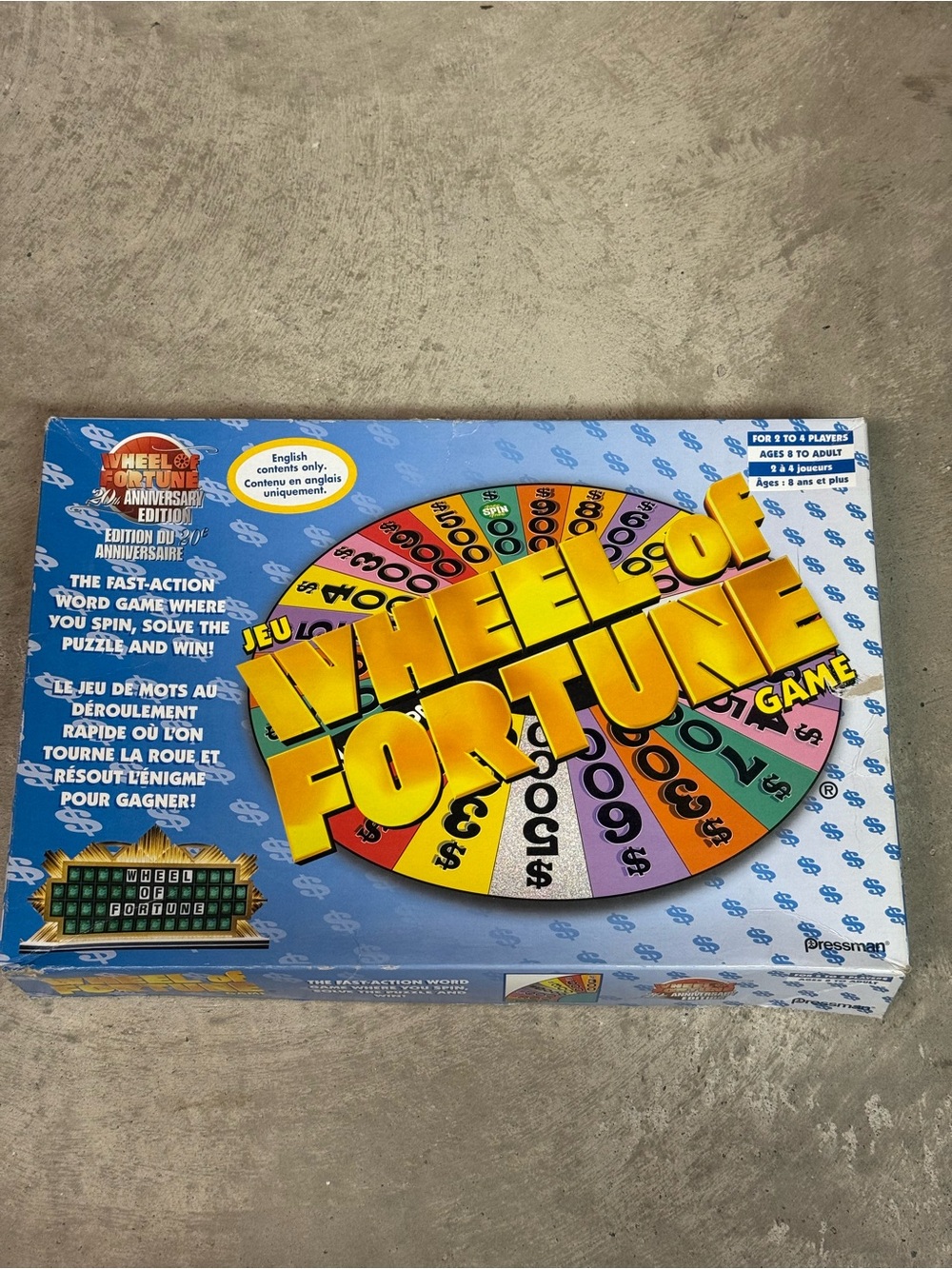 Wheel of Fortune Family Game - Blue Box, Multicolor Wheel
